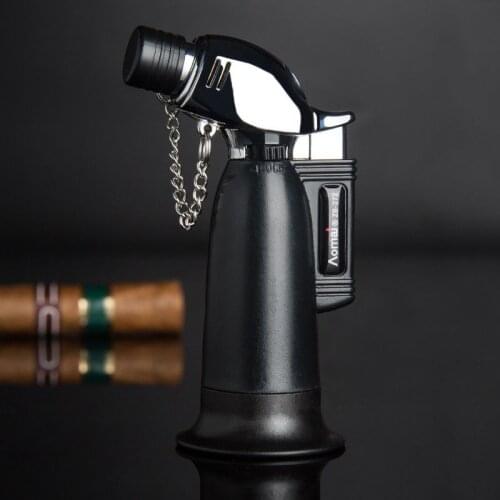 Creative Butane Gas Fixed Fire Welding Torch Windproof Torch Jet Cigarette Lighter Outdoor Camping BBQ Kitchen Lighter