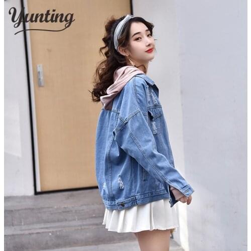 Jacket Women Retro Oversize Loose Button Jacket Denim Jeans Pocket Coat Outwear Jaqueta Feminina casaco feminino Chaqueta Mujer