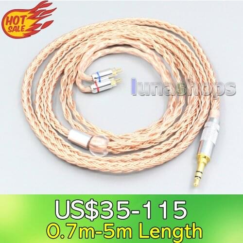 LN006764 2.5mm 4.4mm 16 Core 99% 7N OCC Earphone Cable For 0.78mm 0.77mm BA Custom Westone W4r UM3X UM3RC JH13 High Step