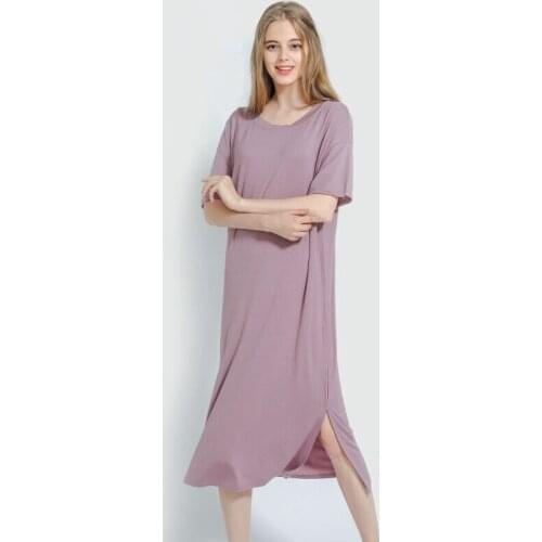 Sexy Lingerie Summer Autumn Women Nightgowns Soft Modal Long Nightdress Ladies Night Gown Home Clothes Underwear Nighties