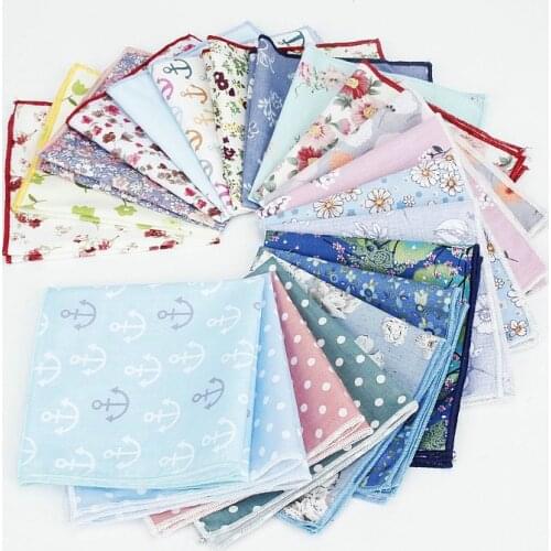 Brand New Pocket Square For Men Women Floral Chest Towel Hanky Gentlemen Hankies Mens Suits Handkerchief Print Pocket Towel