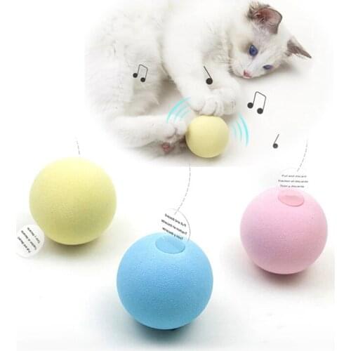 New Colorful Ball Interactive Cute Cat Toys Plush Fur Toy Shake Movement Pet Kitten Funny Safety Plush Interactive Toy Gift