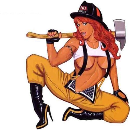 Personality Creative Firefighter Girl Toy Box Car Sticker Accessories Car Styling Cover Scratches Waterproof Apply To Car Door