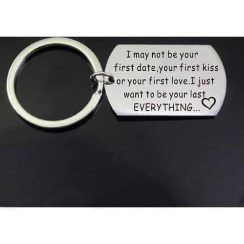 Valentines Day Gift Keychain Fashion Accessories Couples Jewelry I Just Want To Be Your Last Everything