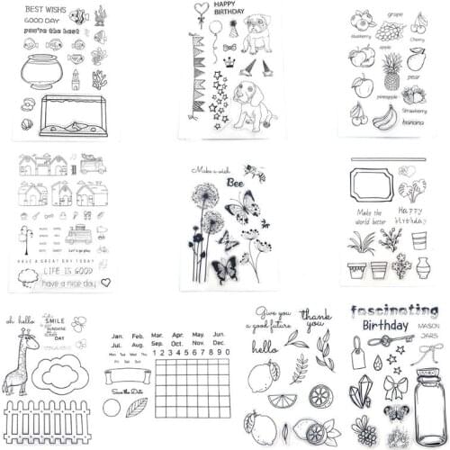 Giraffe Fruit Silicone Clear Seal Stamp DIY Scrapbooking Embossing Photo Album H58C