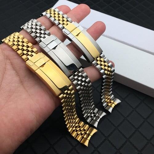 New 20mm Stainless Steel Replacement Wrist Watch Band watchband Strap Bracelet Jubilee with Oyster Clasp For Rolex GMT Master II