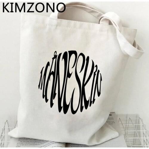 Maneskin shopping bag eco cotton handbag bolsas de tela tote grocery bag reciclaje sac cabas sacolas