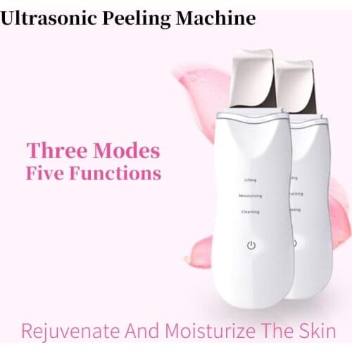 Quiet Ultrasonic Skin Scrubber Spatula Electric Peeling Shovel Pore Cleaner Face Lift Remove Blackhead Exfoliating Deep Cleaning