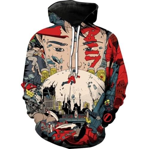 Trendy Akira 3D Printed Hoodies Anime Cosplay Sweatshirt Men Women Casual Fashion Oversized Hoodie Hip Hop Pullover Unisex Coats