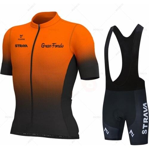 Strava Summer Cycling Jersey 2021 Bicycle Clothing Breathabl MTB Bib Shorts Men Bike Wear Set Ropa Ciclismo Triathlon Suit
