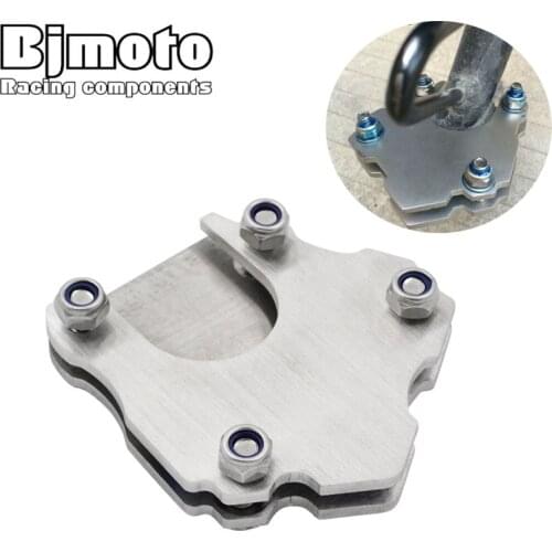 Bjmoto Universal Motorcycle Scooter Kickstand for Bmw Kawasaki Yamaha Suzuki Honda Foot Side Stand Enlarge Pad Support Plate