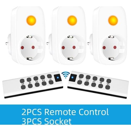 MSLE Universal Smart Home EU Socket Power Plug RF 433 Mhz Remote Control Switch Wireless Controller Compatible Broadlink RM4 Pro