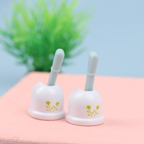 1 Set 1:12 Dollhouse Miniature Bathroom Toilet Brush Model Doll House Accessories