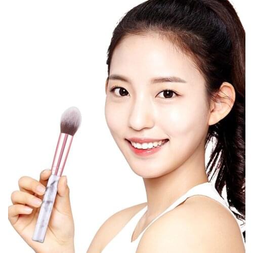 1PCS Marble Flame Repairing Highlight Brush For Beginners Face Blush Brush Loose Powder Brush Makeup Tools Beauty Cosmetics