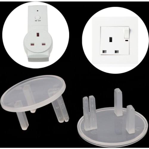 10 Pcs UK Power Socket Cover Plugs Baby Electric Sockets Outlet Plug Kids Electrical Safety Protector Sockets Protection