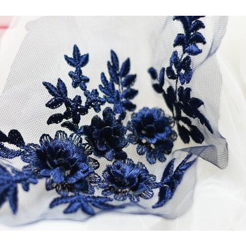 3D Embroidered Flower Applique Patch vintage Floral Patch for Clothing or Dress Decoration Appliques costume accessories