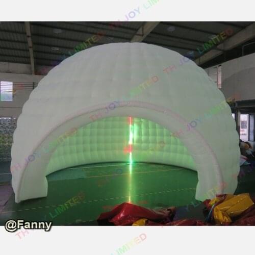 5m 6m 8m White Inflatable Igloo Tent With LED Lighting / Dome Party Tent / Inflatable Air Igloo Tent For Sale