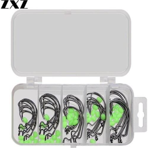 50pcs/box Crank Hooks Set 2#-3/0# High Carbon Steel Wide Fishing Hook Carp FishHooks Crank Brothers Offset for Fish Tackle Pesca
