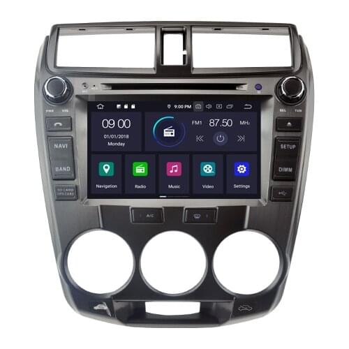 8" Octa-Core CPU Android 10.0 OS Car DVD Multimedia GPS Radio System Player for Honda City / Ballade / City S 2008-2013
