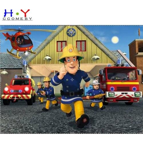 5D DIY Diamond painting Cartoon Fireman Sam Diamond Embroidery Diamond Mosaic Picture Rhinestone decor Cartoon child Gift
