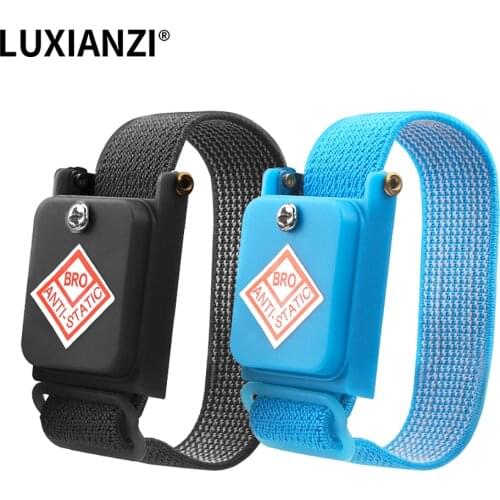 LUXIANZI Anti Static Wristband Adjustable ESD Wrist Strap Discharge Cables For Electrician IC PLCC Worker Corded/Cordless