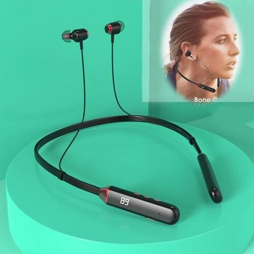 Wireless Earbuds Bluetooth 5.0 Neck-mounted Noise Reduction Sports Earphones In-ear Stereo Headphones Handsfree Headset