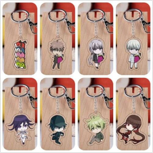 Danganronpa V3 Akamatsu Kaede Monokuma Ouma Kokichi Acrylic Pendant Figure Keychain Keyring Collection Model Toy Gift Cosplay