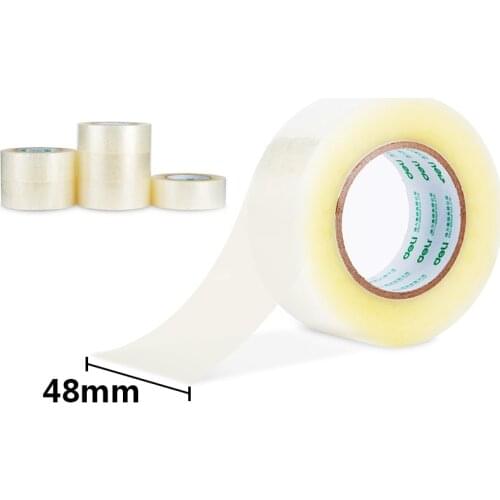 Deli High Quality Transparent Sealing Tape Packing Tapes 48mmx200y (183m/roll) 6 Rolls Office Supplies