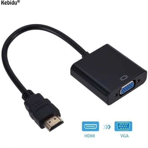 HDMI to VGA Adapter Cable Male To Famale Converter for PS4 1080P Digital to Analog Video Audio For PC Laptop Tablet