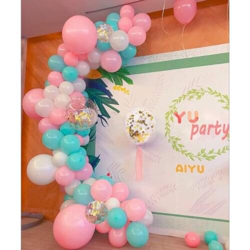 Pink Blue Arch Garland Balloon Kit Star Moon Foil Balloons Wedding Birthday Baby Shower Party Decor Supplies Air Balls