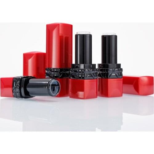 Makeup Lipstick Tubes Containers Plastic DIY Empty Red Lip Rouge Case Maquillaje Sexy Women Beauty Tools wholesale 20pcs/lot
