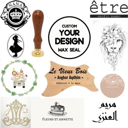 Custom Stamp Head DIY Drawing Design Customize Heads Wax Seal Stamps Arts Postage Journal Package Wedding Date Gifts Envelope