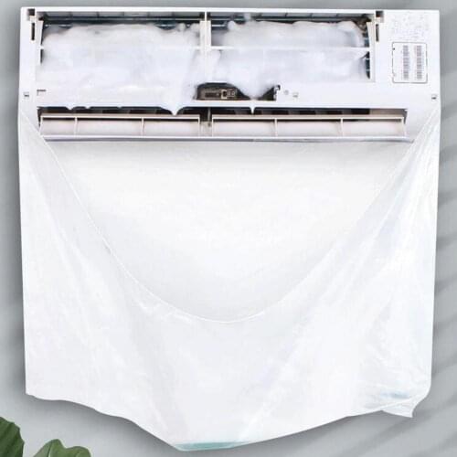 Air Conditioner Covers Hanging Large Opening Plastic Air Conditioning Dust Cover Cleaning Water-holding Leak-proof Folding Bags