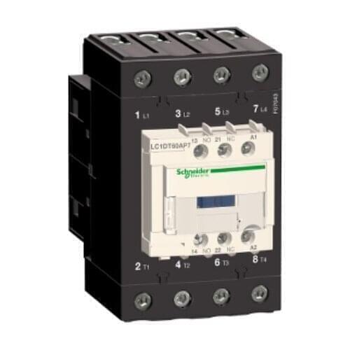 LC1DT60A6E7 is replaced by: LC1DT60AE7 LC1-DT60AE7 4P | 60A | 48VAC LC1D AC contactor (AC coil)