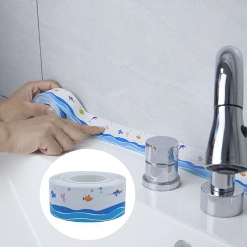 22/38mm Meters Bathroom Shower Sink Bath Sealing Strip Tape White PVC Self-Adhesive Waterproof Acrylic Tape For Bathroom Kitchen
