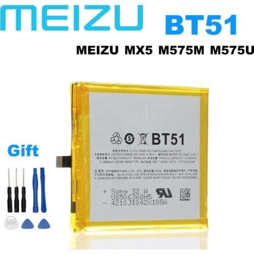MEIZU BT51 3150mAh 100% Original new Battery For MEIZU MX5 M575M M575U Battery In stock With Tracking number+Tools