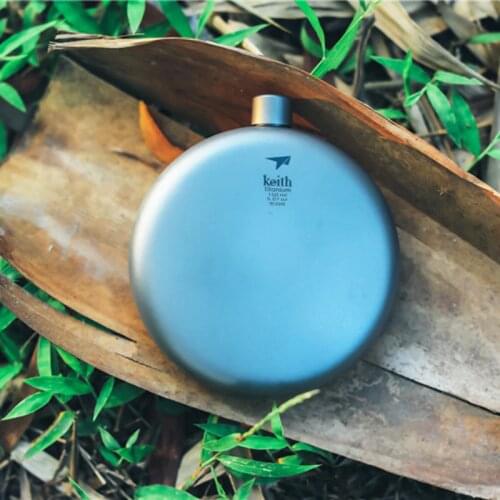 Keith Pure Titanium mini flagon Hip Flask Flagon With Funnel Drinkware Outdoor Portable Sports Camping Hiking Ti9302
