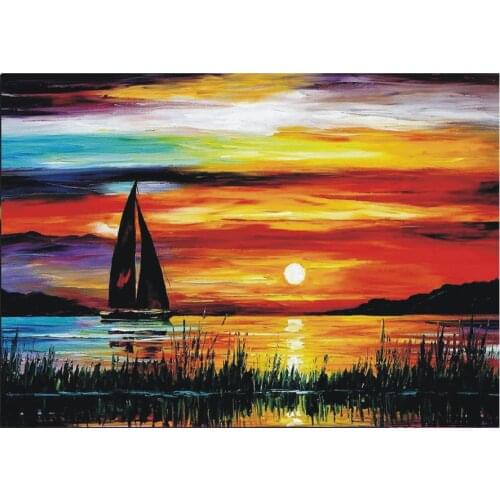 Diamond painting kit, 5D embroidery embroidery painting kit for gem crafts, oil painting landscape mosaic, round diamond gift
