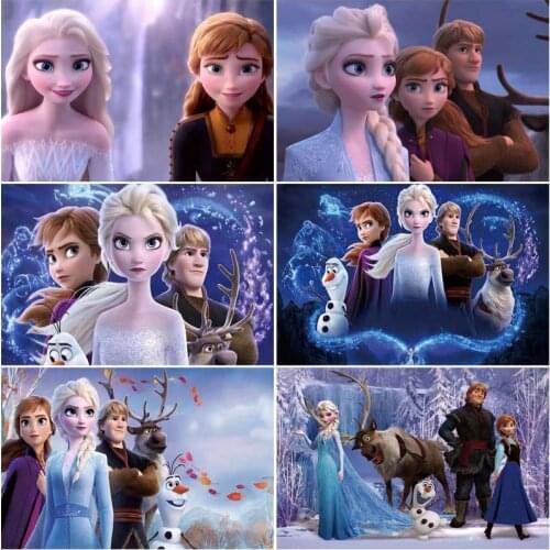 Disney Frozen Elsa Anna Wall Art Canvas Painting Nordic Posters and Prints Wall Pictures for Living Room Decoration