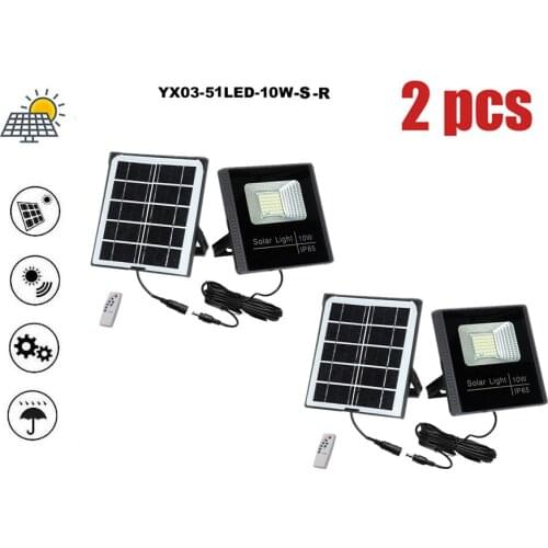 2pcs 51leds Night Light Solar Powered Wall Lamp smart on at night & Night Sensor Control Solar Light garden outdoor lighting sep