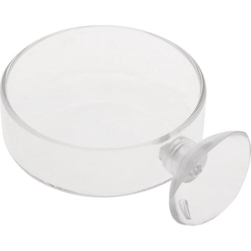 T3EC New Arrival Fish Tank Feeder Aquarium Shrimp Glass Feeding Bowl Clear Dish Tray
