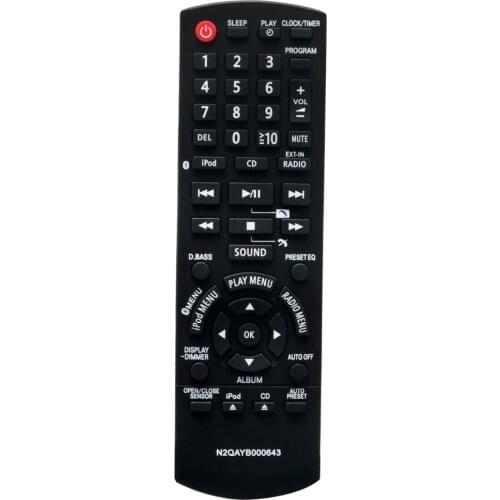 New N2QAYB000643 remote control for Panasonic CD Stereo Audio System SC-HC55