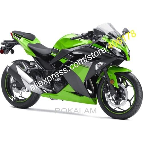For Kawasaki Ninja 300R 2013 2014 2015 2016 EX300 Ninja300 EX 300 Green Black Motorcycle Fairings (Injection Molding)