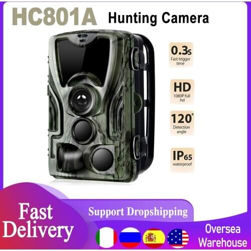 HC-801A Hunting Camera 16MP 32GB Trail Camera IP65 Photo Traps 0.3s Trigger Time Wildlife Cameras Photo Traps