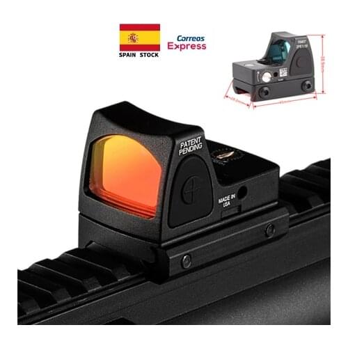 Glock Mini RMR Red Collimator Point View Glock Reflection View Reach 20mm Weaver Lane for Airsoft Hunting Rifle Red Dot Sight