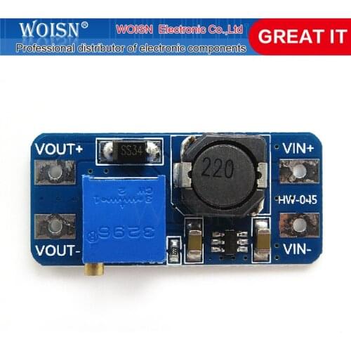 1pcs/lot MT3608 DC-DC Step Up Converter Booster Power Supply Module Boost Step-up Board MAX output 28V 2A In Stock