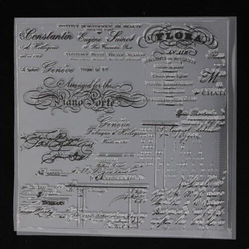 Clear Stamp Transparent Seal English Decor DIY Diary Scrapbooking Album Card