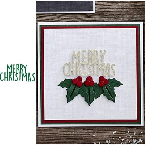 Merry Christmas Word Metal Cutting Dies for Scrapbooking and Card Making Craft 2019 New die cuts