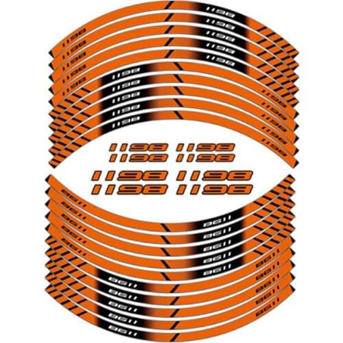 Motorcycle Reflective Wheel Sticker Moto Tire Decoration Protection Decal Rim Decals Sticker Suit For DUCATI 1198 ducati1198