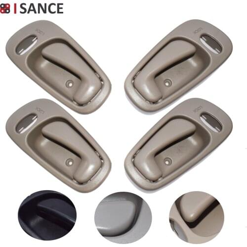 ISANCE Inside Door Handle Front Rear Left Right 4pc Black Grey Beige For Toyota Corolla Chevrolet Prizm 1.8L 1998 1999 2000-2002